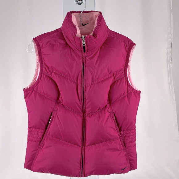 Nike Therma-FIT Puffer Vest Magenta/Light Pink Reversible Women’s Size Medium - Picture 15 of 16